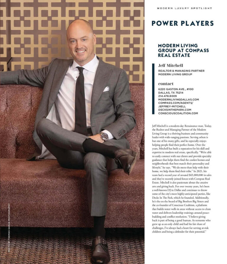 Jeff Mitchel: Featured on Modern Luxury Dallas as a Power Player